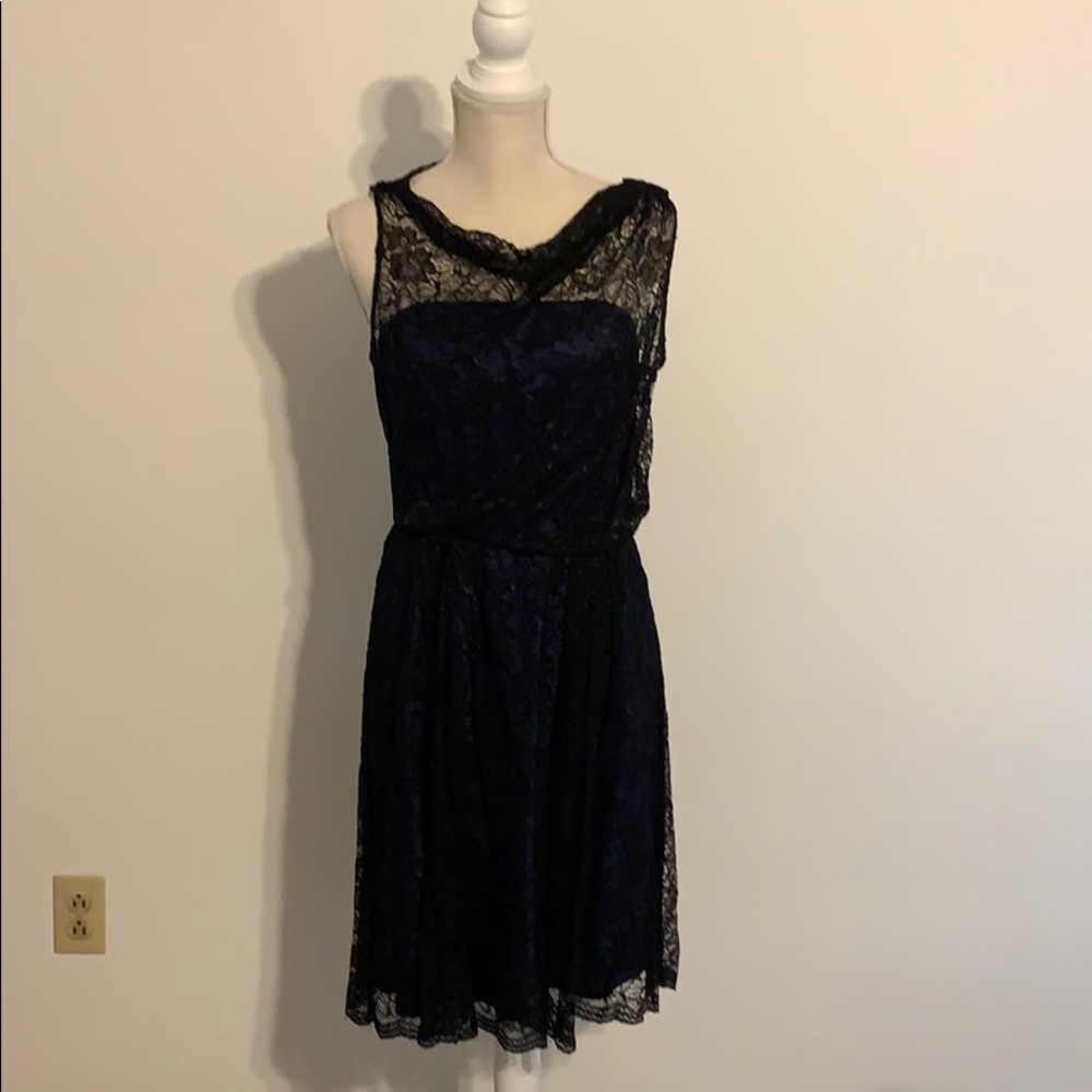NWT The Limited Blue and Black Lace Dress, Size 10